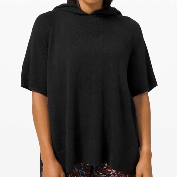 Lululemon Opened Up Poncho Black Cashlu XS S - Picture 3 of 8